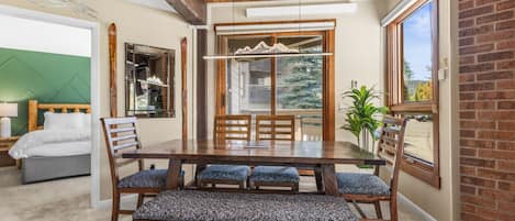 Dining Area & Deck in Background