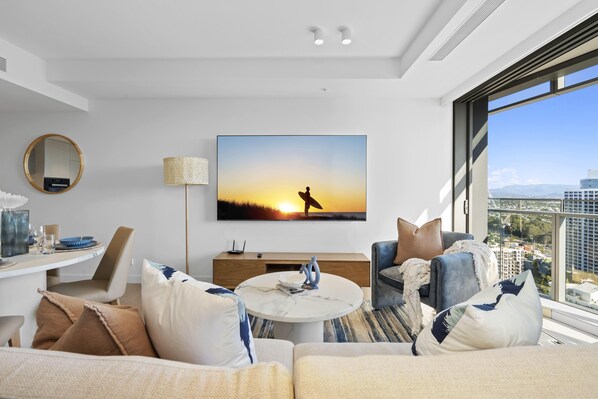 Cozy living area for the guests to relax