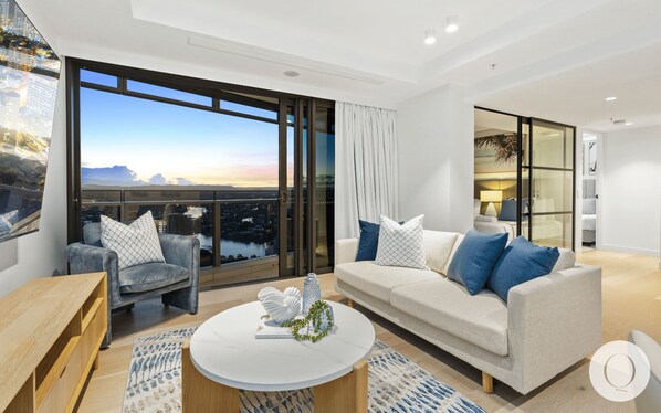 Cozy living area for the guests to relax