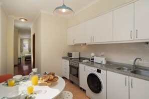 kitchen and dining area