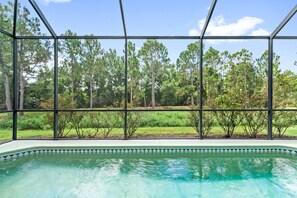 Beautiful private screened pool.