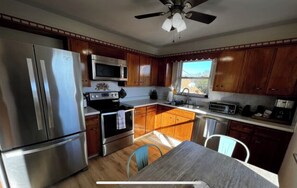Fully stocked kitchen