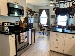 Kitchen stove into kitchen table