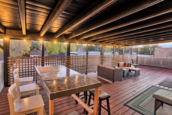 Entire rooftop patio to you!