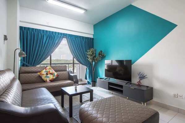 The modern living area.