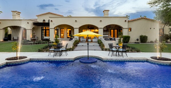 Unique Blue Tiled Pool