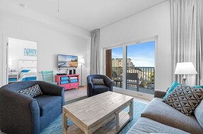 Living Room with Balcony Access