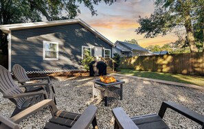Relax around the fire pit while watching one of the beautiful Alabama sunsets!