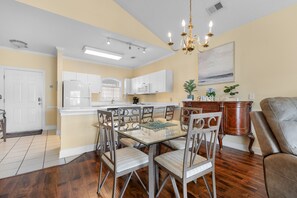 Kitchen and dining space ready