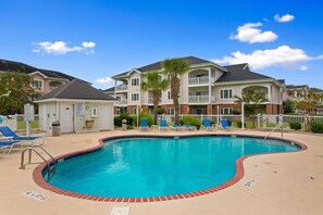 One of the many pools in the community