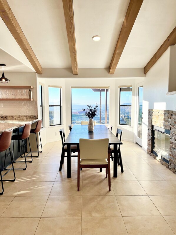View when you walk through front door / main eating area.