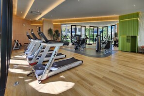You will find an array of cardio and weight training equipment, as well as light exercise options. Enjoy tranquil garden views, which further contribute to enhancing mental and physical health.