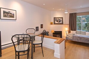 Dining for 4 , overlooking the living area