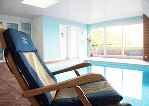 The pool is a wonderful space to relax in and watch others swim.