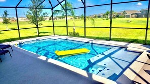 Relax in and around the pool, enjoy the Florida sunshine