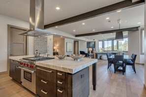 Indoors, Room, Kitchen Island, Kitchen, Chair
