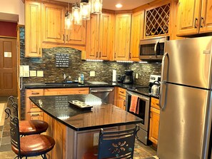 Kitchen and bar area