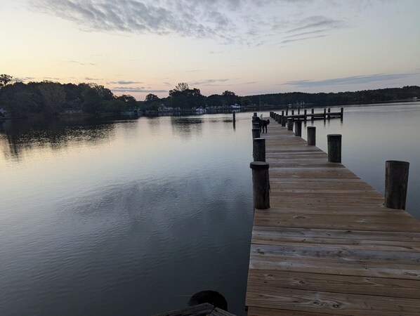 Deep pier for boating and fishing