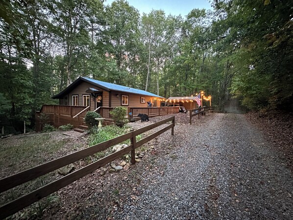 What you’ll see as you turn onto our little private gravel road.