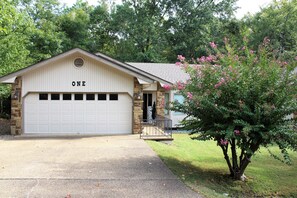Front view of Home and Garage