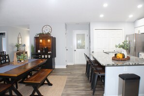 Extra seating at the Kitchen Island