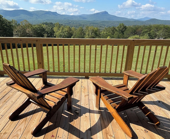Spectacular view from the deck of Moore''s Knob at Hanging Rock State Park.