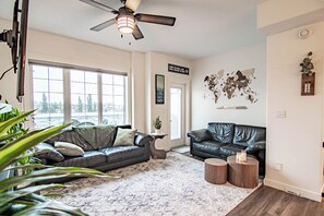 A comfortable living room worthy of binge watching your favorite show! 