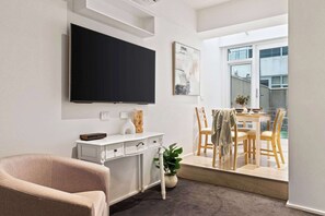 The living & dining area.