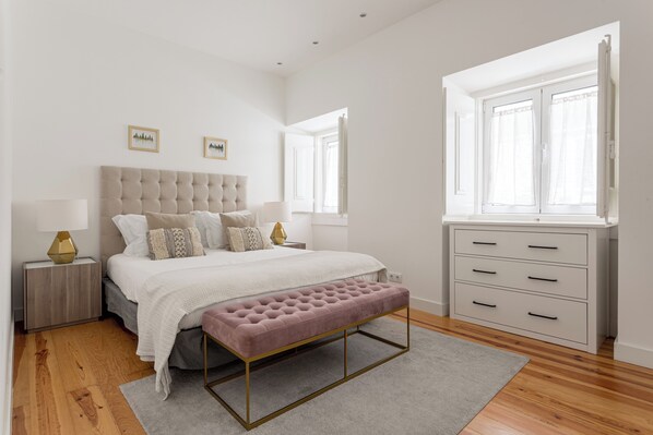 Bedroom 1, double queen-sized bed. 