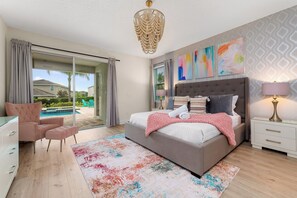 Elegant master suite with a king bed and private ensuite for ultimate comfort.