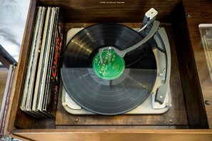 Vinyl record player and records