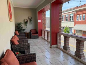 Shared balcony overlooking Central Ave