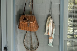 Fishing gear ready and waiting, your adventure on the water starts here!