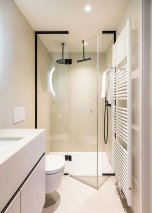 Bathroom with refreshing walk-in shower