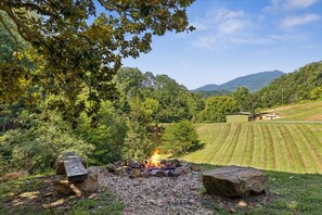 4 Acres to enjoy with firepit and fishing pond 