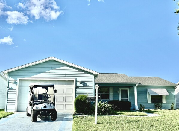 House Front with Golf Cart