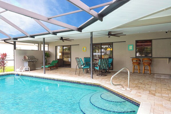Private heated pool