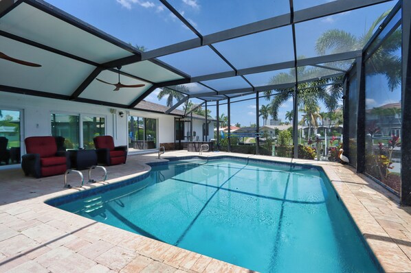 Private heated pool
