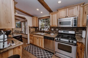 kitchen where you can prep your meal to enjoy with family.