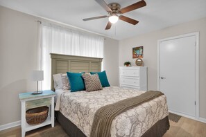 Second Bedroom with a queen bed and smart TV