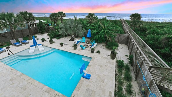 Balcony view with private Board walk to the Beach