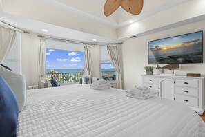 Wake up to waves in the Primary King Bedroom