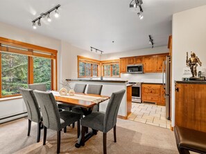 Dining and kitchen area