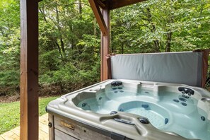 Lower Level Patio with a Hot Tub