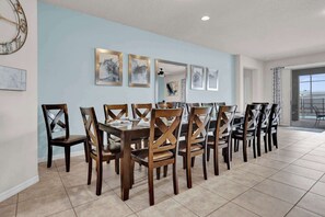 Spacious family dining room to share what you like the most!