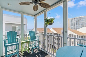 Ocean View Screened in Balcony Off Living Room
