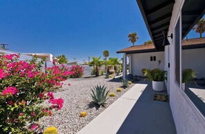 Inside of side gate to front of house