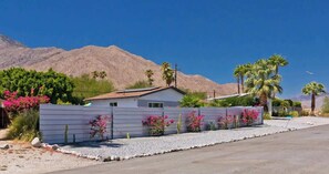 Front of house with majestic mountain views