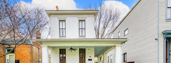 Stately brick home with carriage house