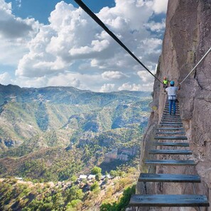 Outdoor rock climbing